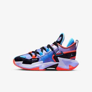 Zapatillas Baloncesto Nike Jordan Why Not Zer0.5 Older Niños Negras Azules Rojas Claro | NK306MEK