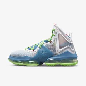 Zapatillas Baloncesto Nike LeBron 19 Hombre Naranjas Doradas Rojas Azules Claro | NK615GVH