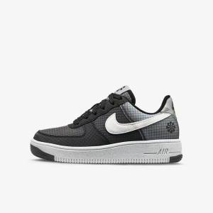 Zapatillas Nike Air Force 1 Crater Older Niños Negras Blancas | NK532NIW