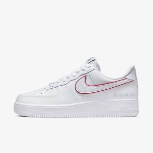 Zapatillas Nike Air Force 1 Hombre Blancas Verde Metal Plateadas Rojas | NK376GBY