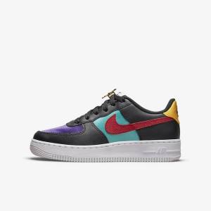 Zapatillas Nike Air Force 1 LV8 EMB Older Niños Negras Turquesa Moradas Rojas | NK063RXI