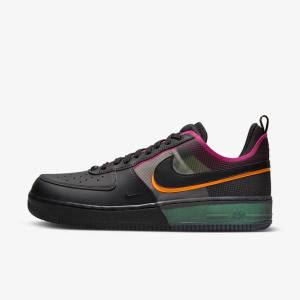 Zapatillas Nike Air Force 1 React Hombre Negras Naranjas Rosas Negras | NK938QVS