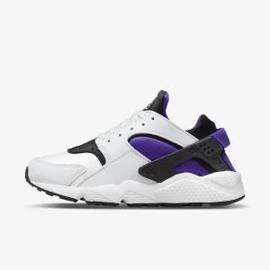 Zapatillas Nike Air Huarache Mujer Blancas Moradas Negras | NK324WUY