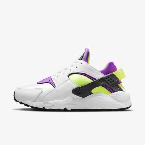 Zapatillas Nike Air Huarache Mujer Blancas Negras Amarillo | NK926CTR