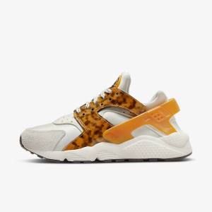 Zapatillas Nike Air Huarache Mujer Marrones Beige Claro Amarillo | NK156LBT