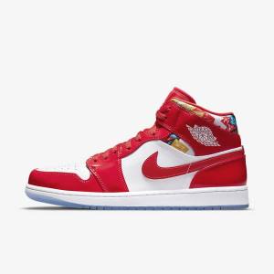 Zapatillas Nike Air Jordan 1 Mid SE Hombre Rojas Azul Marino Blancas | NK147QIX