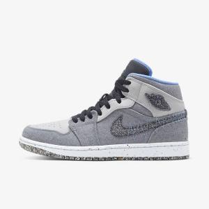 Zapatillas Nike Air Jordan 1 Mid SE Hombre Gris Negras Azules | NK735ZNF