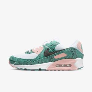 Zapatillas Nike Air Max 90 Hombre Turquesa Blancas Coral Negras | NK390YJS