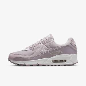 Zapatillas Nike Air Max 90 Mujer Moradas Blancas | NK204KGN