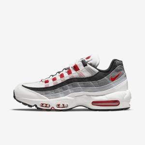 Zapatillas Nike Air Max 95 Hombre Blancas Gris Claro Rojas | NK845FBW