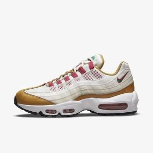 Zapatillas Nike Air Max 95 Mujer Blancas Marrones Verde | NK493VDR