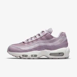 Zapatillas Nike Air Max 95 Mujer Moradas Blancas Metal Plateadas | NK278YLM