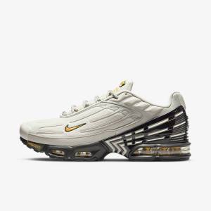 Zapatillas Nike Air Max Plus 3 Hombre Beige Claro Negras Plateadas Doradas | NK795RMA