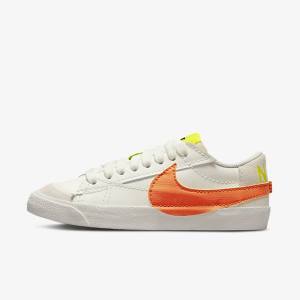 Zapatillas Nike Blazer Low 77 Jumbo Mujer Verde Naranjas | NK436GSQ