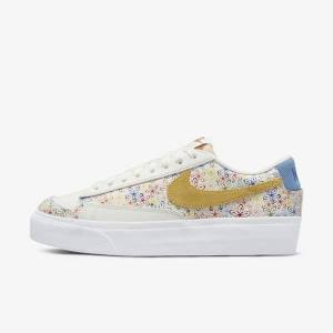 Zapatillas Nike Blazer Low Plataforma Mujer Azul Real Azules | NK346XTE