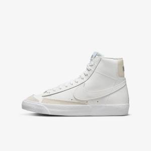 Zapatillas Nike Blazer Mid 77 Older Niños Blancas Marrones Claro Blancas | NK253BVM