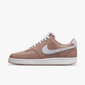 Zapatillas Nike Court Vision Low Next Nature Mujer Rosas Negras Blancas | NK756TRD