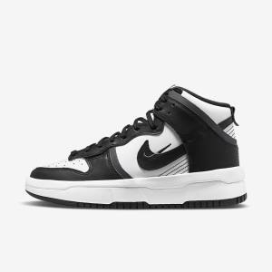 Zapatillas Nike Dunk High Up Mujer Blancas Gris Oscuro Negras | NK802SWY