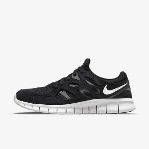 Zapatillas Nike Free Run 2 Hombre Negras Gris Oscuro Blancas | NK154EDU