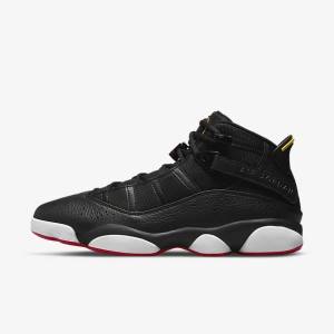 Zapatillas Nike Jordan 6 Rings Hombre Negras Blancas Amarillo Rojas | NK950NDC