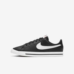 Zapatillas Nike NikeCourt Legacy Older Niños Negras Marrones Claro Blancas | NK034BJS