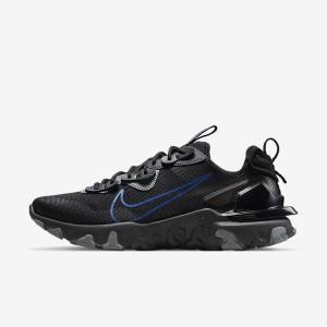 Zapatillas Nike React Vision Hombre Negras Gris Oscuro Azul Real | NK076QFP