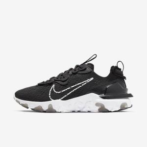 Zapatillas Nike React Vision Hombre Negras Blancas | NK690ECX