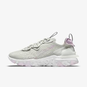 Zapatillas Nike React Vision Mujer Beige Claro Blancas Rosas | NK280IAF