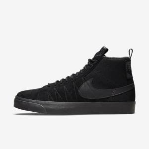 Zapatillas Nike SB Zoom Blazer Mid Premium Mujer Negras Gris Oscuro | NK064GWS