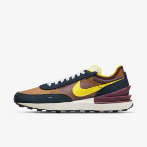 Zapatillas Nike Waffle One SE Hombre Azul Marino Blancas Amarillo | NK921JGO