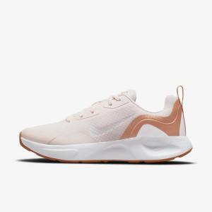 Zapatillas Nike Wearallday Mujer Rosas Claro Marrones Claro Blancas | NK384SQN