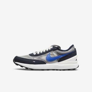 Zapatillas Para Caminar Nike Waffle One Older Niños Obsidian Oscuro Negras Azul Real | NK105VUR