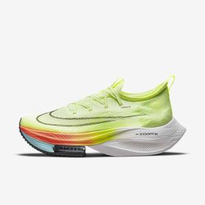 Zapatillas Running Nike Air Zoom Alphafly NEXT% Flyknit Carretera Carreras Hombre Mango Claro Metal Rojas Marrones Negras | NK514PNW