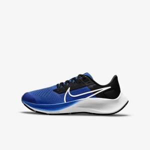 Zapatillas Running Nike Air Zoom Pegasus 38 Older Carretera Niños Azul Real Negras Blancas | NK317TPE