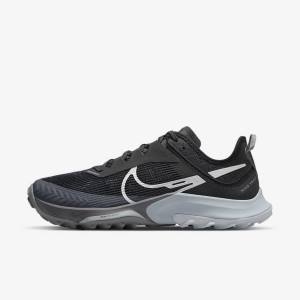 Zapatillas Running Nike Air Zoom Terra Kiger 8 Trail Mujer Negras Gris Oscuro Plateadas | NK590ZBI