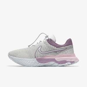 Zapatillas Running Nike React Infinity Run 3 By You Custom Carretera Mujer Gris Plateadas Gris | NK453OBM