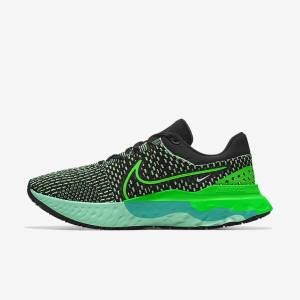 Zapatillas Running Nike React Infinity Run 3 By You Custom Carretera Hombre Negras Verde | NK802VAE