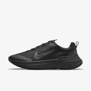 Zapatillas Running Nike React Miler 2 Shield Weatherised Carretera Hombre Negras Gris Oscuro Negras | NK915CHS