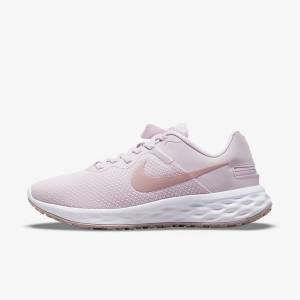 Zapatillas Running Nike Revolution 6 FlyEase Next Nature Easy On-Off Carretera Mujer Moradas Claro Blancas | NK206MDX