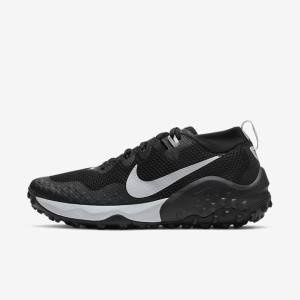 Zapatillas Running Nike Wildhorse 7 Trail Hombre Negras Gris Oscuro Plateadas | NK472MDS